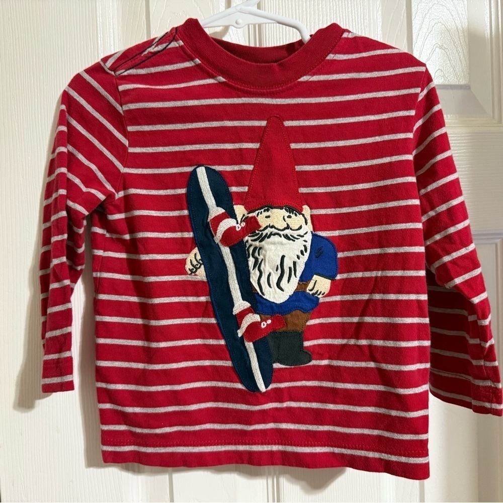 Hanna Andersson Snowboarding Gnome Tee Shirt